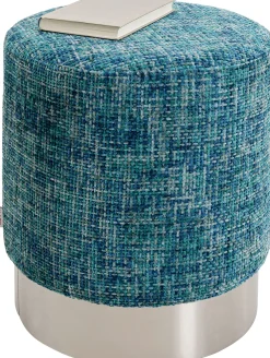 KARE Hocker Berry High Silber Hellblau Ø39cm Discount