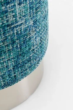 KARE Hocker Berry High Silber Hellblau Ø39cm Discount