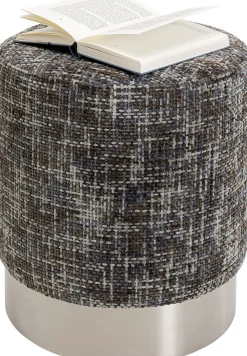 KARE Hocker Berry High Silber Dunkelgrau Ø39cm Outlet