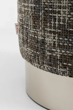 KARE Hocker Berry High Silber Dunkelgrau Ø39cm Outlet