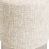 KARE Hocker Berry High Silber Beige Ø39cm Discount