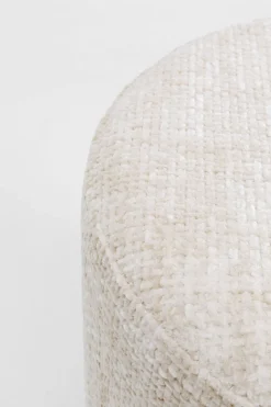 KARE Hocker Berry High Silber Beige Ø39cm Discount