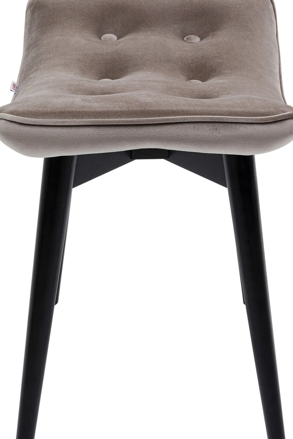 KARE Hocker Black Vicky Velvet Grau 46x59cm