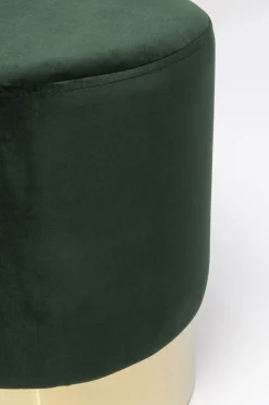KARE Hocker Cherry Dunkelgrün Brass Ø35cm Clearance