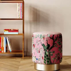 KARE Hocker Cherry Peacock Brass Ø32cm Sale