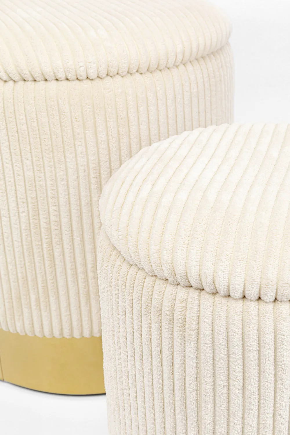KARE Hocker Cherry Storage Cord Creme (2/Set) Sale