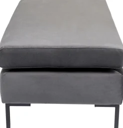 KARE Hocker Gianni Velvet Grau Schwarz Discount