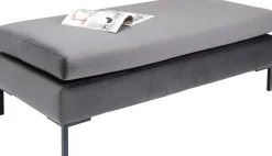 KARE Hocker Gianni Velvet Grau Schwarz Discount