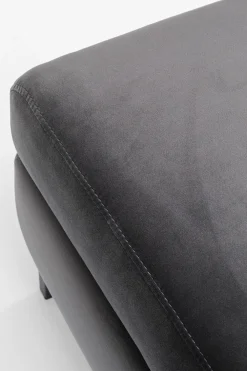 KARE Hocker Gianni Velvet Grau Schwarz Discount