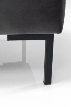 KARE Hocker Gianni Velvet Grau Schwarz Discount