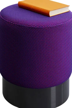 KARE Hocker Jody Lila Mesh Schwarz Ø35cm Best