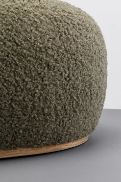 KARE Hocker Pebble Boucle Oliv 81cm Best