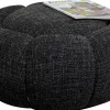 KARE Hocker Peppo Bloom Melange Schwarz Ø72cm New