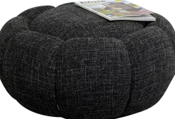 KARE Hocker Peppo Bloom Melange Schwarz Ø72cm New
