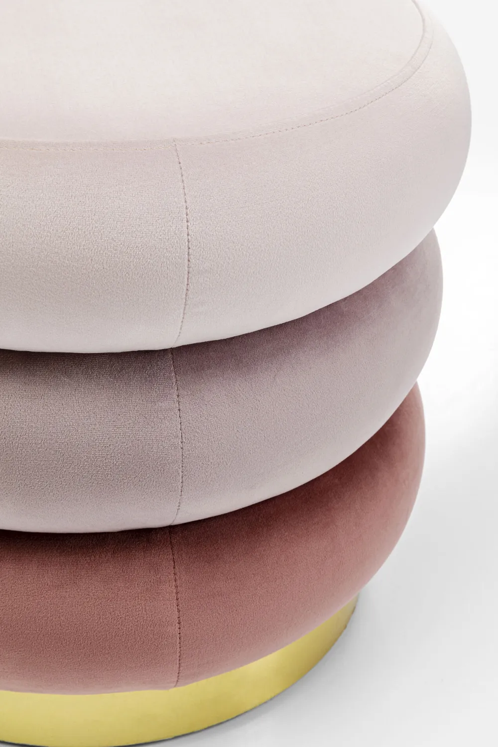 KARE Hocker Sandwich Rose Ø45cm Outlet