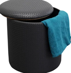 KARE Hocker Venezia Storage Anthrazit Ø40cm Outlet