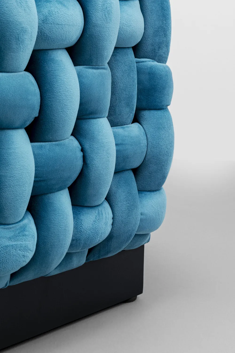KARE Hocker Weave Square Blau 47x47cm New