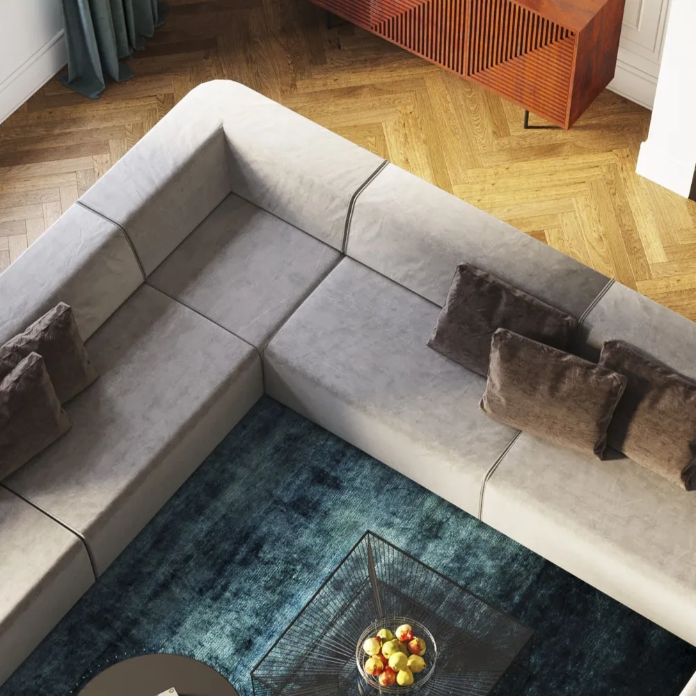KARE Infinity Ecke 100 Elements Grau Links Outlet