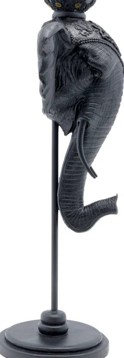KARE Kerzenständer Elephant Head Schwarz 49cm Outlet
