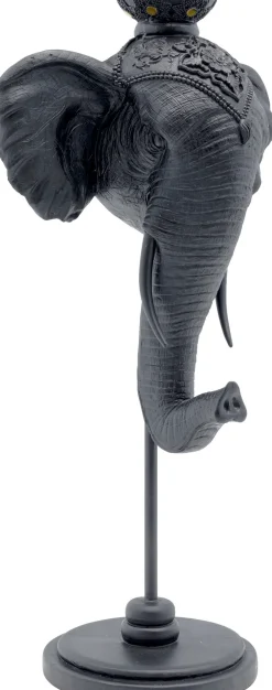 KARE Kerzenständer Elephant Head Schwarz 49cm Outlet