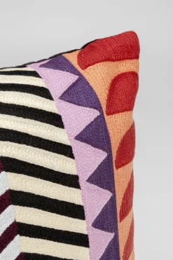 KARE Kissen Colour Block Zig Zag 45x45cm Hot