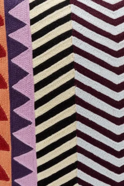 KARE Kissen Colour Block Zig Zag 45x45cm Hot