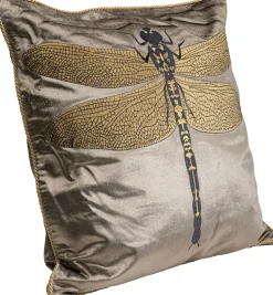 KARE Kissen Glitter Dragonfly Braun 40x40cm Hot