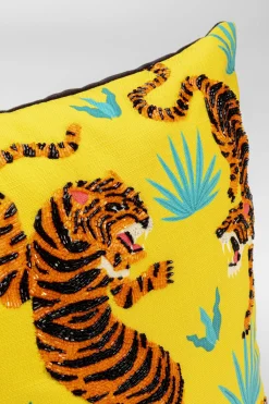 KARE Kissen Tiger Love Gelb 45x45cm Hot