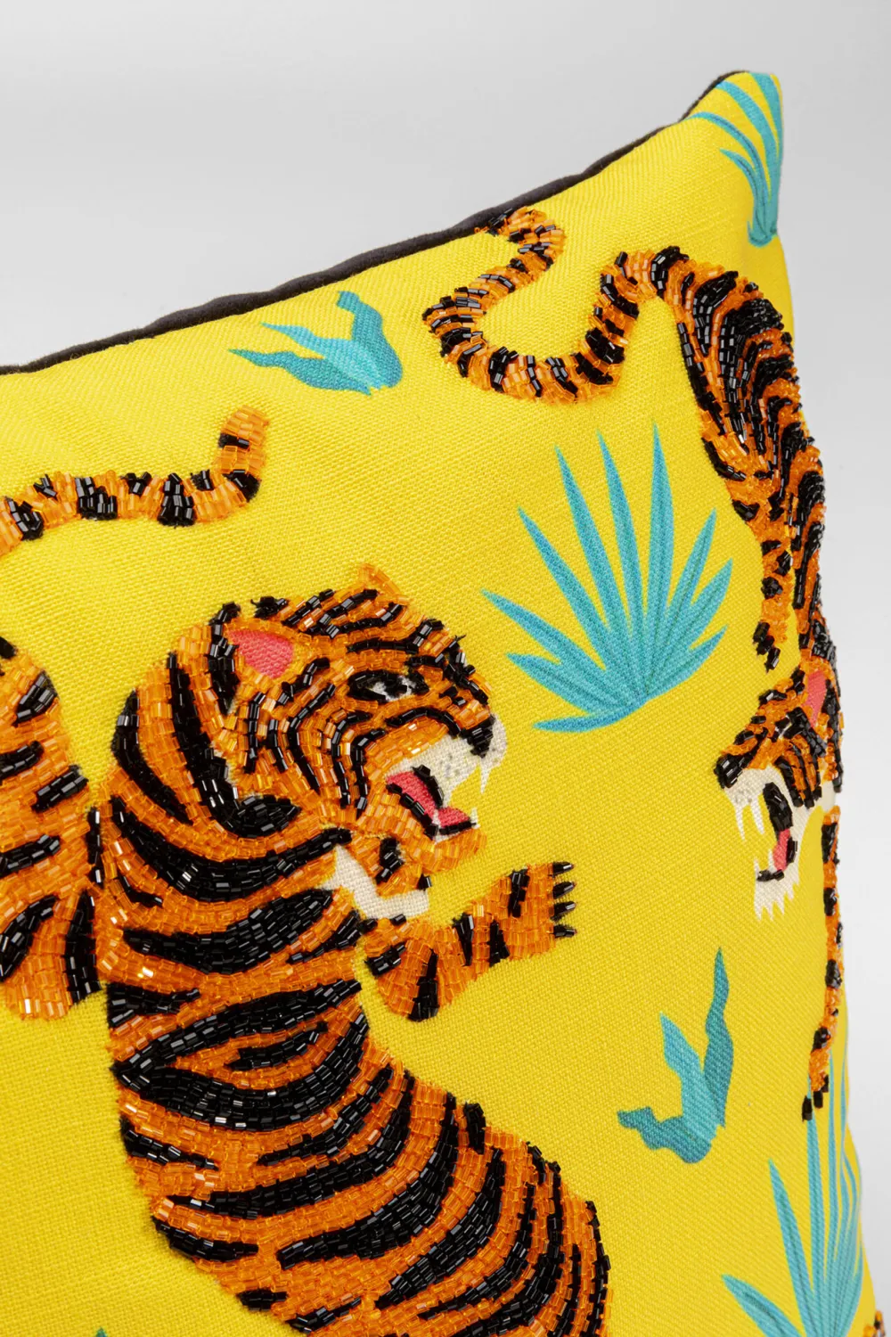 KARE Kissen Tiger Love Gelb 45x45cm Hot