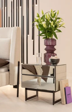 KARE Kommode Klein Soran Schwarz 49x50cm Discount