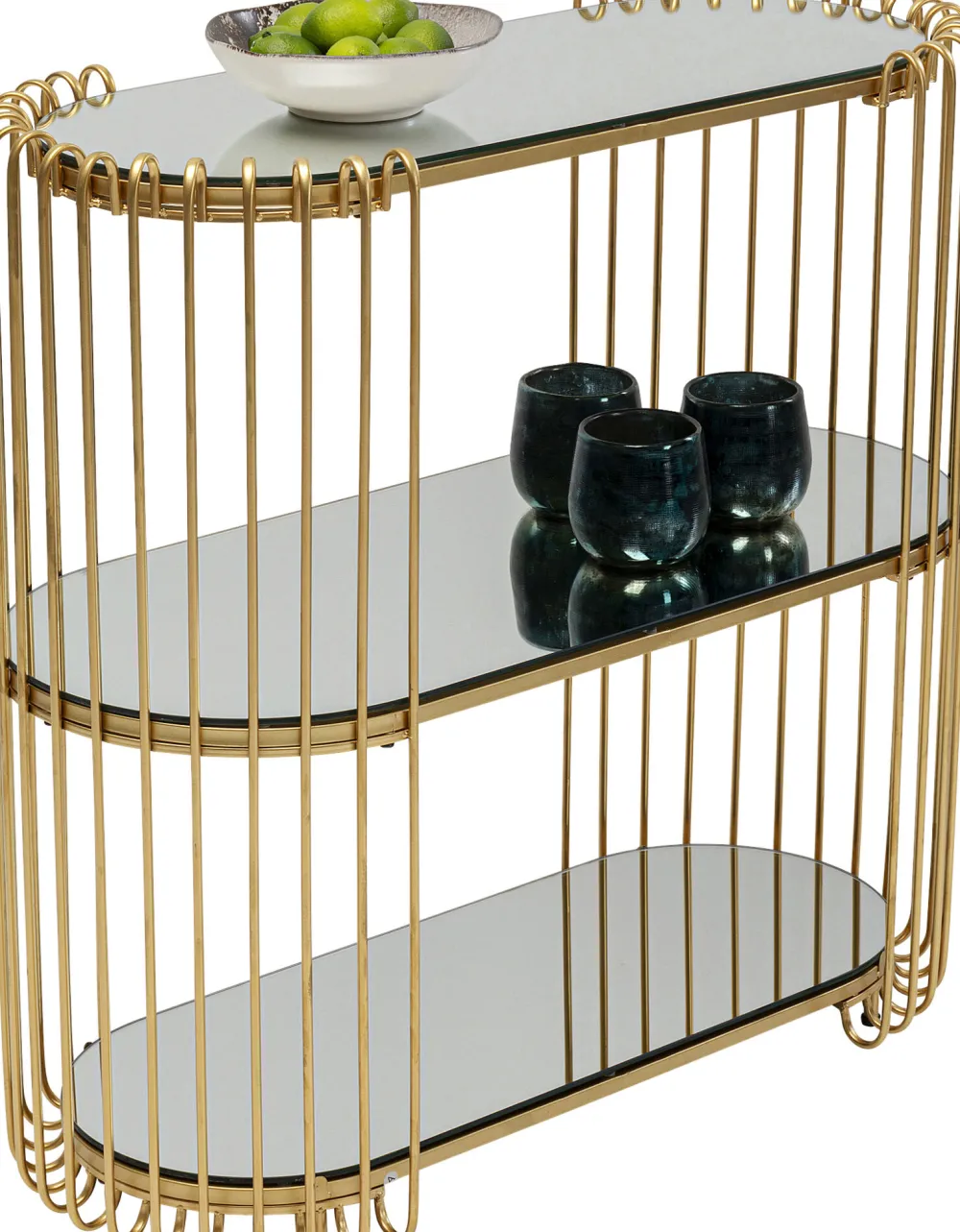KARE Konsole Wire Brass 81x78cm Hot