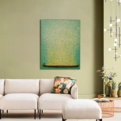 KARE Leinwandbild Flower Boat Grün Gelb 80x100cm New