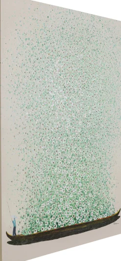 KARE Leinwandbild Flower Boat Beige Grün 120x160cm Best