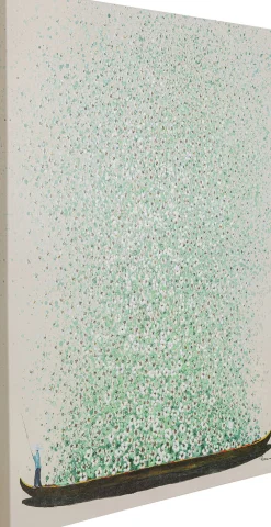 KARE Leinwandbild Flower Boat Beige Grün 80x100cm Best