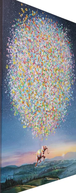 KARE Leinwandbild Flying Elephant At Night 120x160cm New
