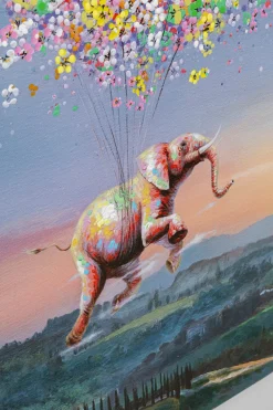 KARE Leinwandbild Flying Elephant At Night 120x160cm New