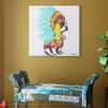 KARE Leinwandbild Headdress Dog 80x80cm Discount