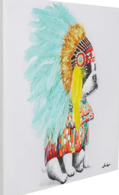 KARE Leinwandbild Headdress Dog 80x80cm Discount