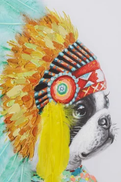 KARE Leinwandbild Headdress Dog 80x80cm Discount