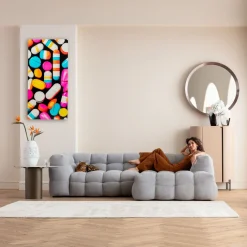 KARE Leinwandbild Pastilla Stripes 70x140cm Sale