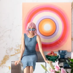 KARE Leinwandbild Tendency Circle Pink 120x120cm Sale