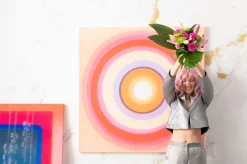 KARE Leinwandbild Tendency Circle Pink 120x120cm Sale