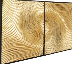 KARE Objektbild Wave Gold (2/Set)