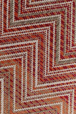 KARE Outdoor Teppich Zigzag Rot 160x230cm Hot