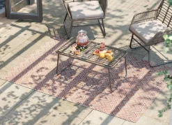 KARE Outdoor Teppich Zigzag Rot 160x230cm Hot