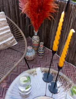 KARE Outdoor Teppich Zigzag Rot 160x230cm Hot
