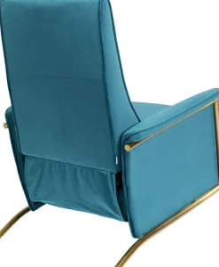 KARE Relaxsessel Lazy Velvet Blau Outlet