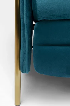 KARE Relaxsessel Lazy Velvet Blau Outlet