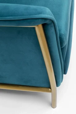 KARE Relaxsessel Lazy Velvet Blau Outlet