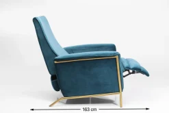 KARE Relaxsessel Lazy Velvet Blau Outlet